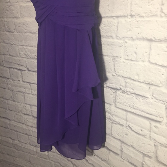 David’s Bridal Chiffon Dress with Front Cascade - Picture 3 of 8